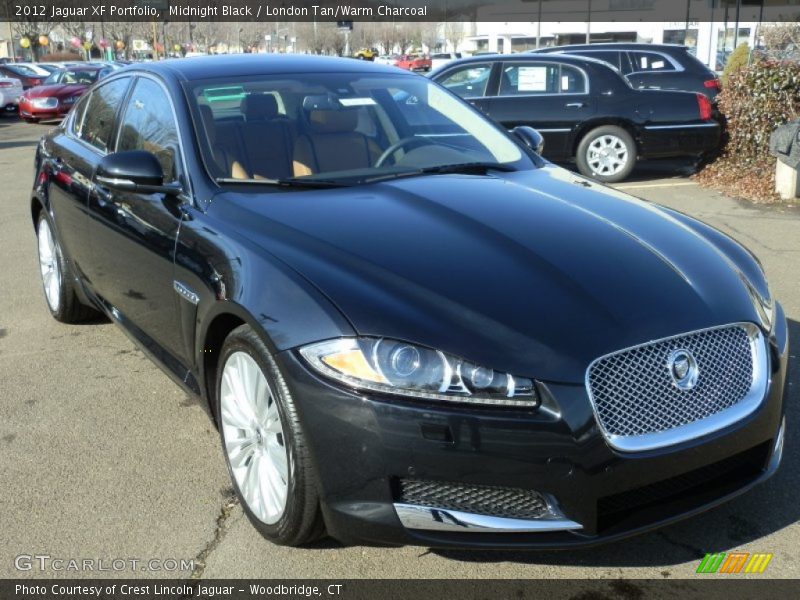 Midnight Black / London Tan/Warm Charcoal 2012 Jaguar XF Portfolio