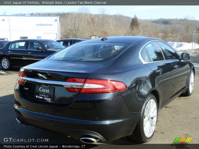 Midnight Black / London Tan/Warm Charcoal 2012 Jaguar XF Portfolio