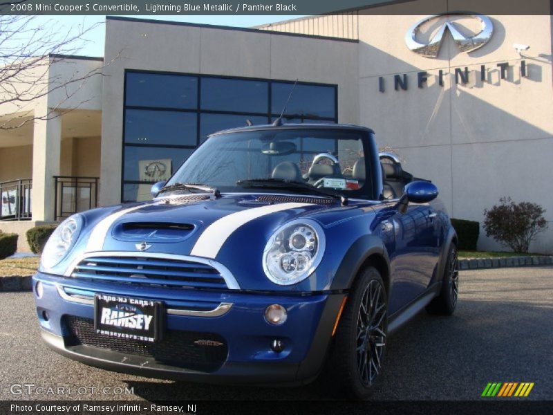 Lightning Blue Metallic / Panther Black 2008 Mini Cooper S Convertible