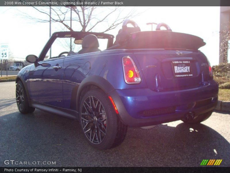 Lightning Blue Metallic / Panther Black 2008 Mini Cooper S Convertible