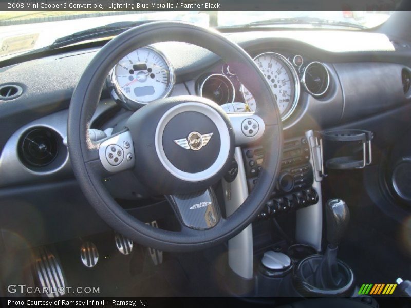 Lightning Blue Metallic / Panther Black 2008 Mini Cooper S Convertible