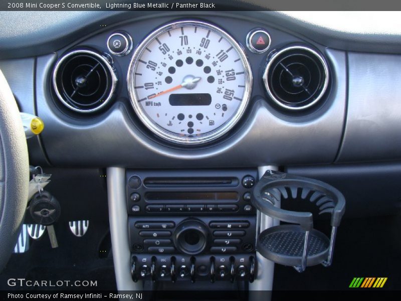 Lightning Blue Metallic / Panther Black 2008 Mini Cooper S Convertible