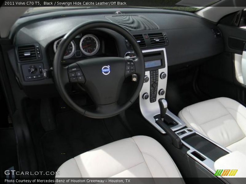 Black / Soverign Hide Calcite Leather/Off Black 2011 Volvo C70 T5