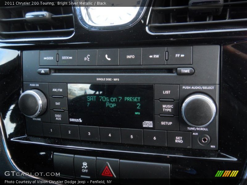Bright Silver Metallic / Black 2011 Chrysler 200 Touring