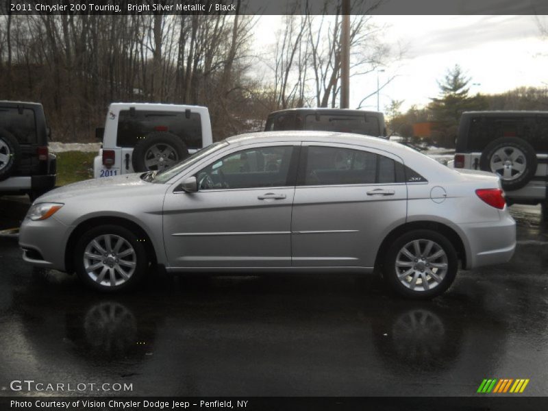 Bright Silver Metallic / Black 2011 Chrysler 200 Touring