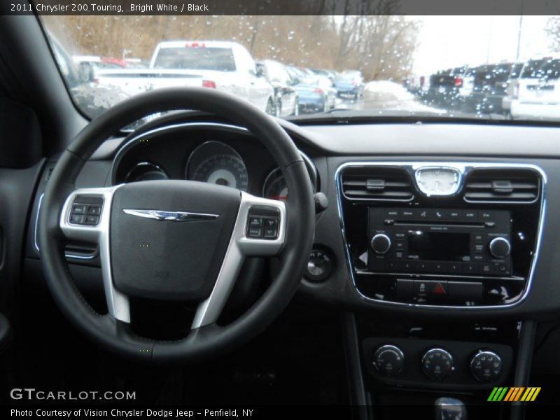 Bright White / Black 2011 Chrysler 200 Touring