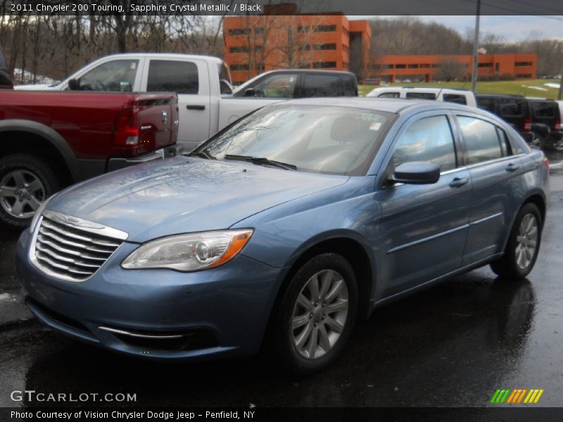 Sapphire Crystal Metallic / Black 2011 Chrysler 200 Touring