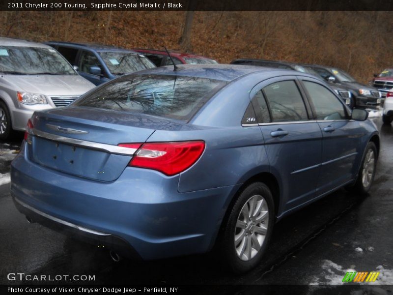 Sapphire Crystal Metallic / Black 2011 Chrysler 200 Touring