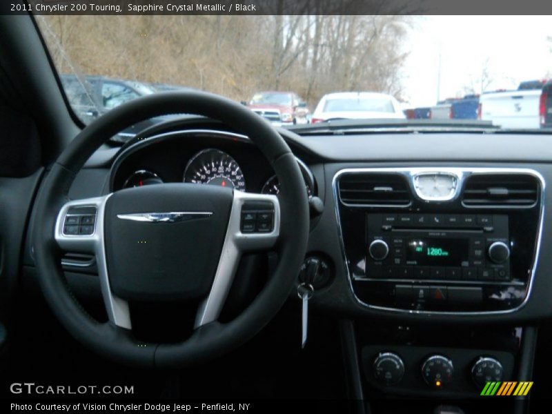 Sapphire Crystal Metallic / Black 2011 Chrysler 200 Touring
