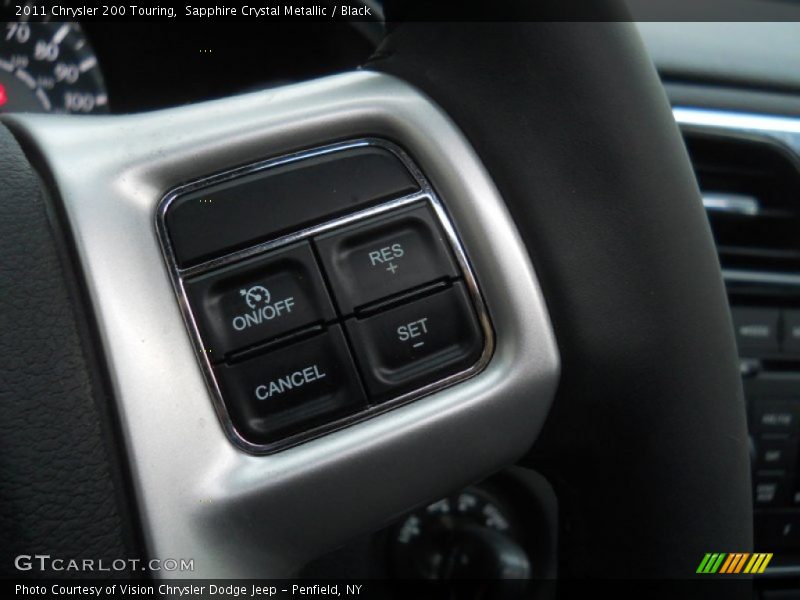 Sapphire Crystal Metallic / Black 2011 Chrysler 200 Touring