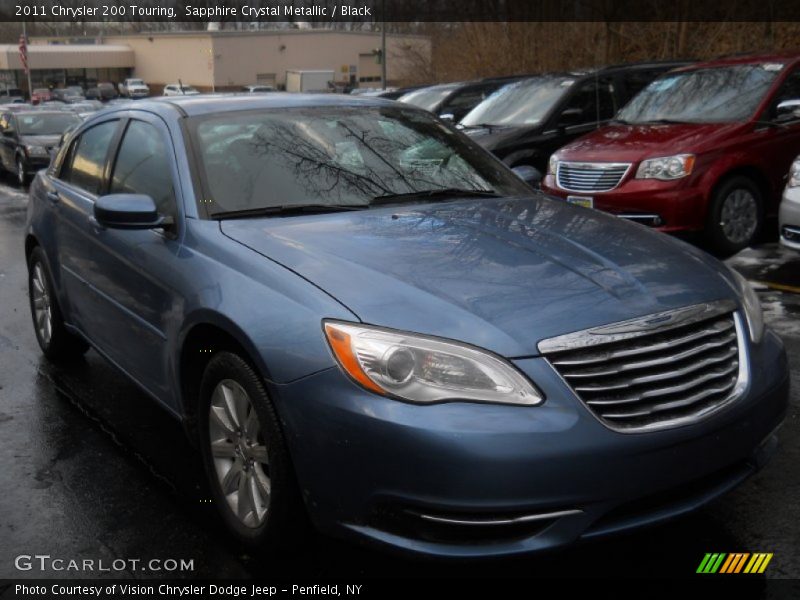 Sapphire Crystal Metallic / Black 2011 Chrysler 200 Touring