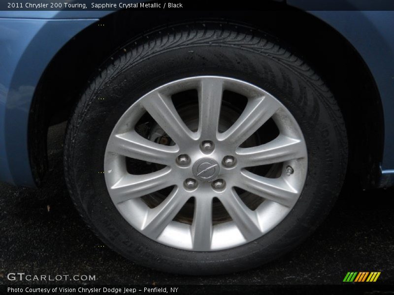 Sapphire Crystal Metallic / Black 2011 Chrysler 200 Touring