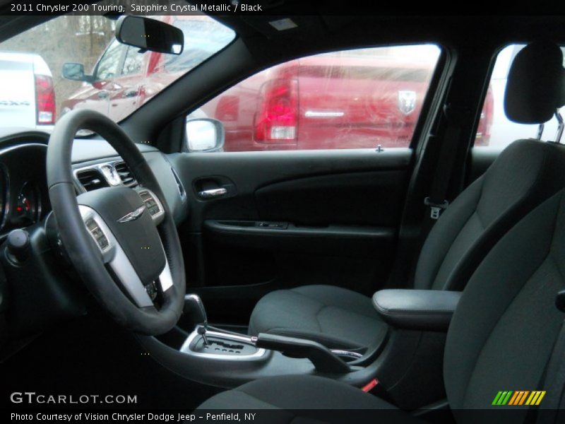 Sapphire Crystal Metallic / Black 2011 Chrysler 200 Touring