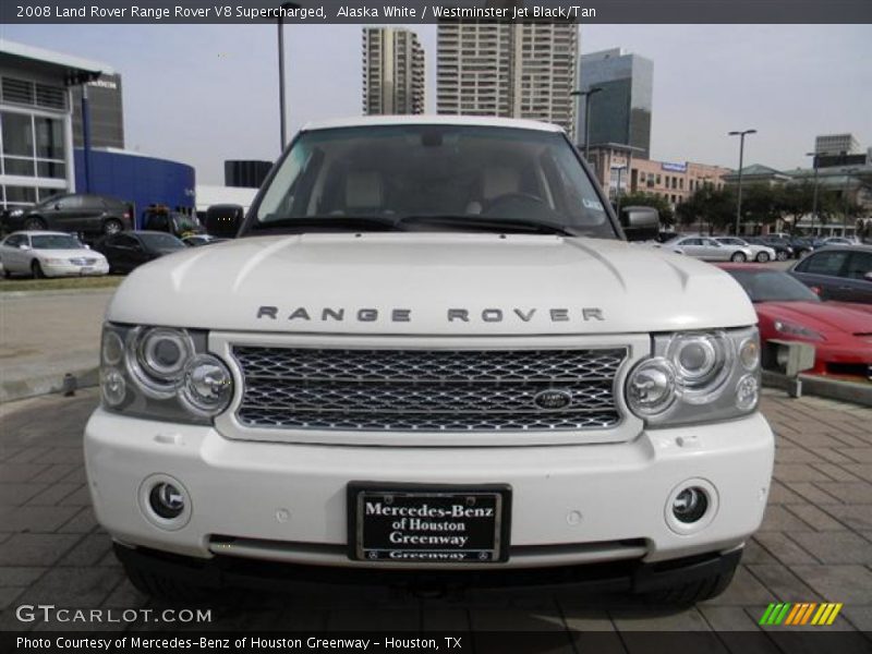 Alaska White / Westminster Jet Black/Tan 2008 Land Rover Range Rover V8 Supercharged