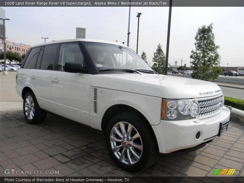 Alaska White / Westminster Jet Black/Tan 2008 Land Rover Range Rover V8 Supercharged