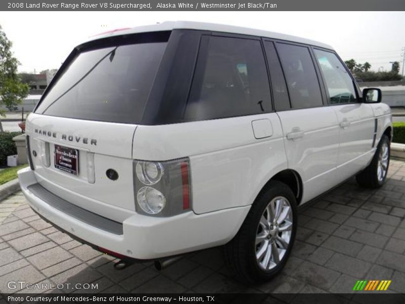 Alaska White / Westminster Jet Black/Tan 2008 Land Rover Range Rover V8 Supercharged