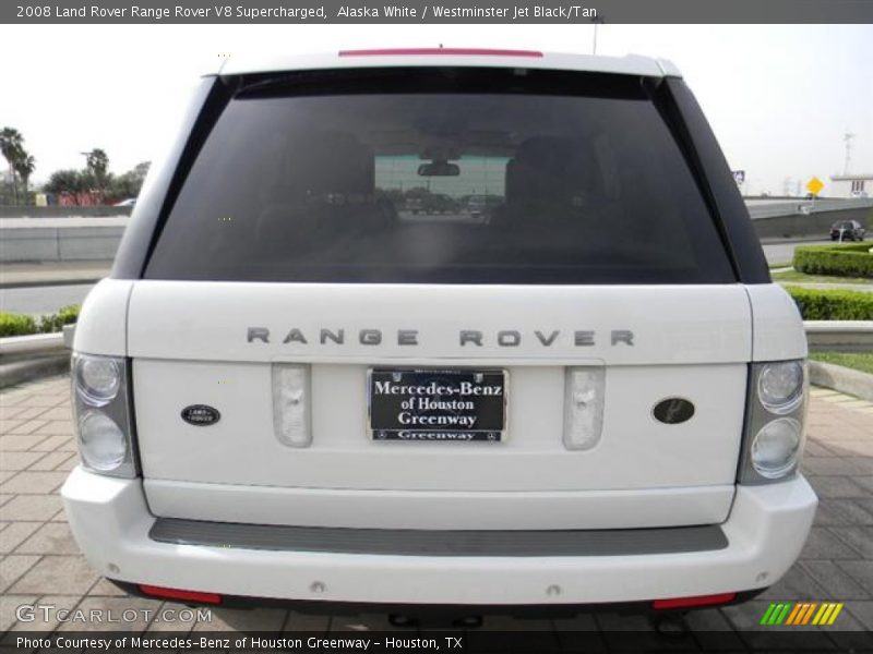 Alaska White / Westminster Jet Black/Tan 2008 Land Rover Range Rover V8 Supercharged