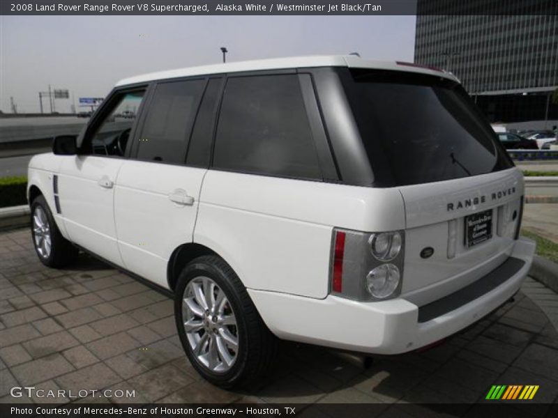 Alaska White / Westminster Jet Black/Tan 2008 Land Rover Range Rover V8 Supercharged