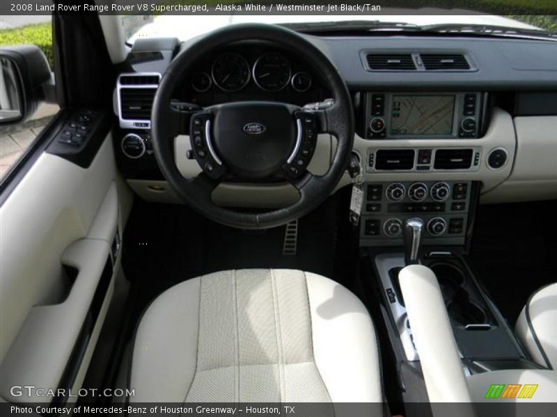 Alaska White / Westminster Jet Black/Tan 2008 Land Rover Range Rover V8 Supercharged