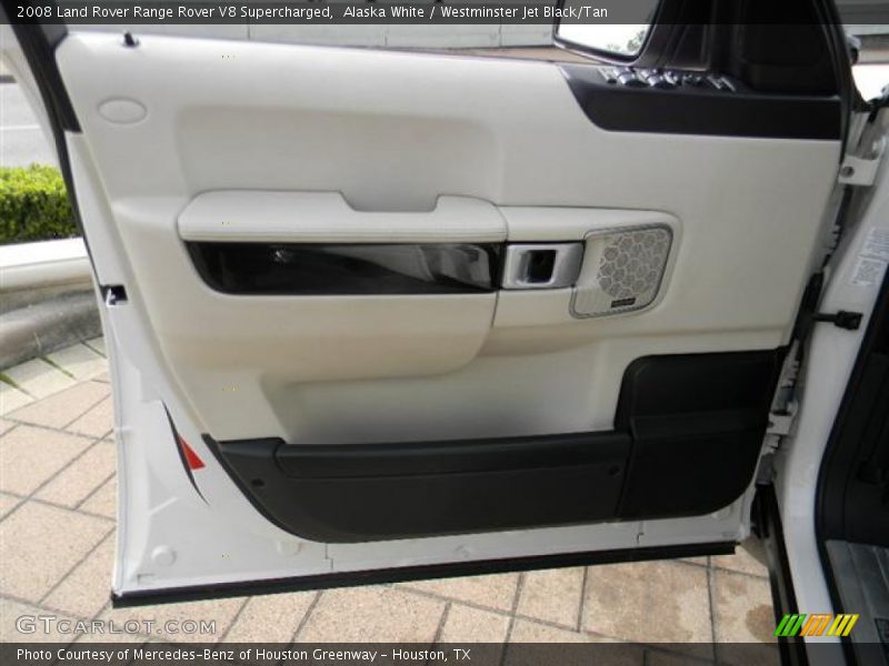 Alaska White / Westminster Jet Black/Tan 2008 Land Rover Range Rover V8 Supercharged