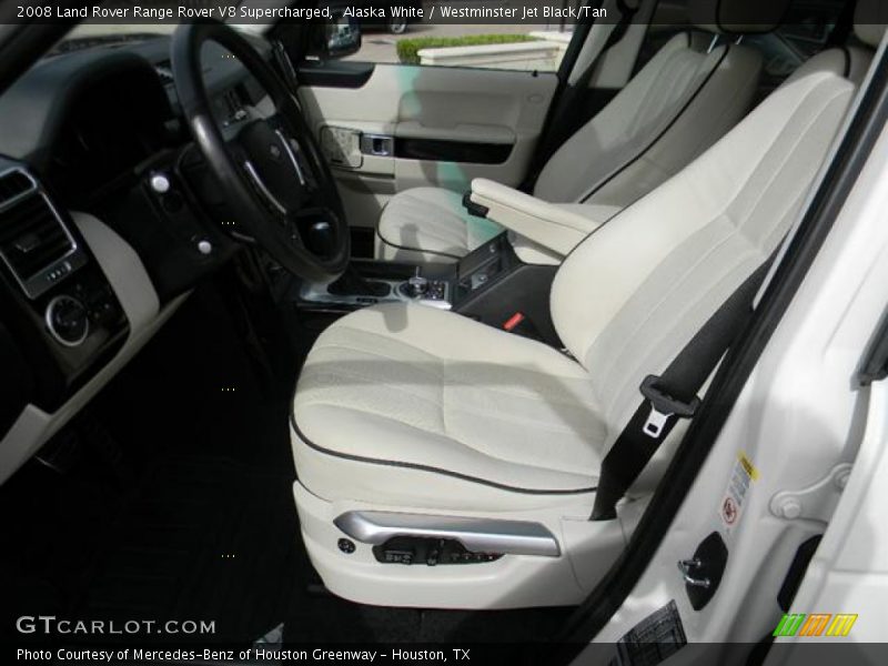 Alaska White / Westminster Jet Black/Tan 2008 Land Rover Range Rover V8 Supercharged