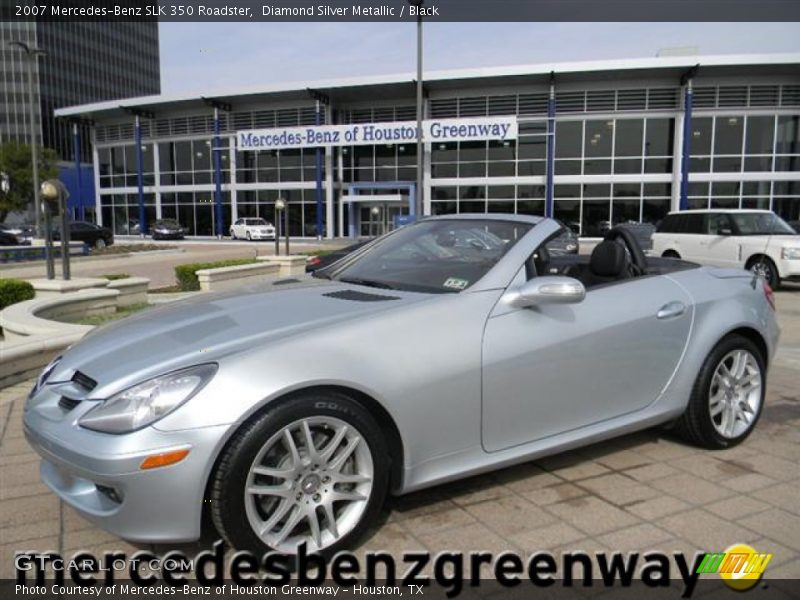 Diamond Silver Metallic / Black 2007 Mercedes-Benz SLK 350 Roadster