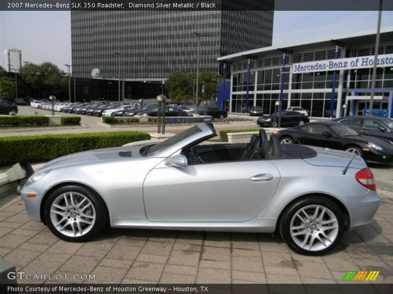Diamond Silver Metallic / Black 2007 Mercedes-Benz SLK 350 Roadster