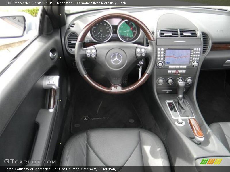 Diamond Silver Metallic / Black 2007 Mercedes-Benz SLK 350 Roadster