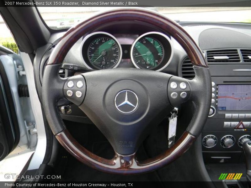 Diamond Silver Metallic / Black 2007 Mercedes-Benz SLK 350 Roadster