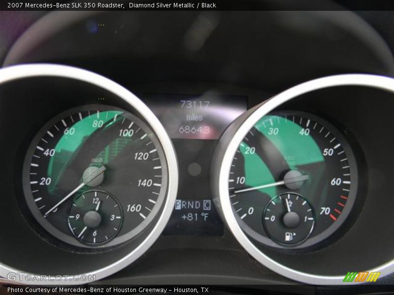 Diamond Silver Metallic / Black 2007 Mercedes-Benz SLK 350 Roadster