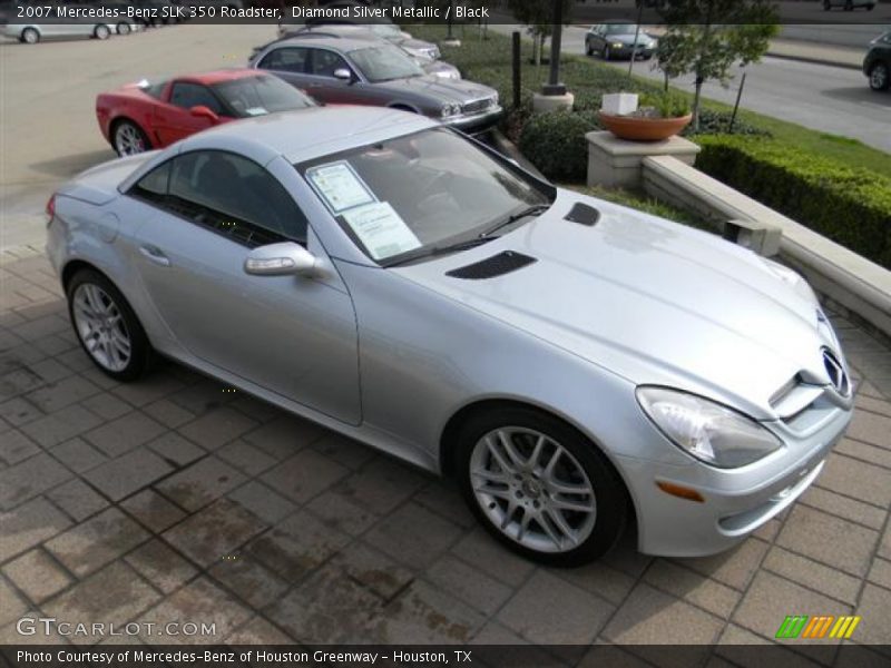 Diamond Silver Metallic / Black 2007 Mercedes-Benz SLK 350 Roadster