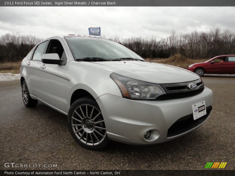 Ingot Silver Metallic / Charcoal Black 2011 Ford Focus SES Sedan