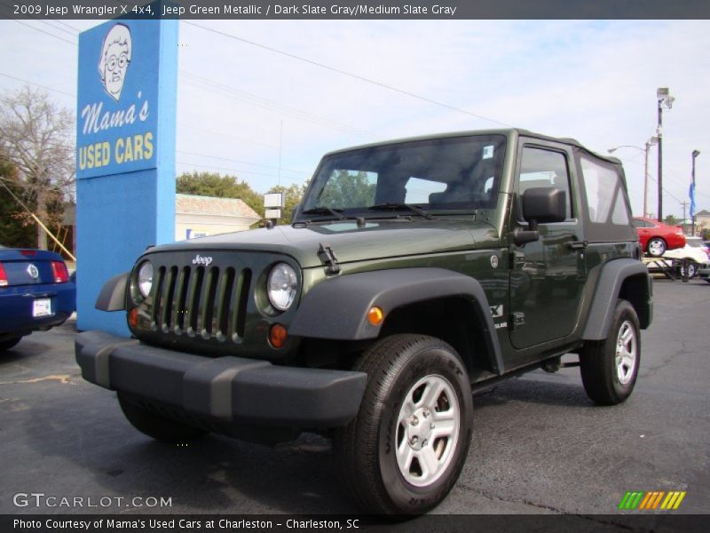 Jeep Green Metallic / Dark Slate Gray/Medium Slate Gray 2009 Jeep Wrangler X 4x4