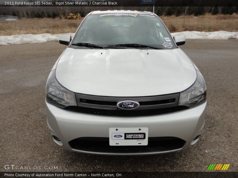 Ingot Silver Metallic / Charcoal Black 2011 Ford Focus SES Sedan