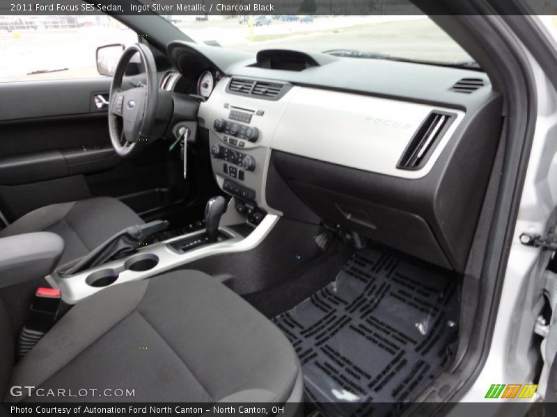 Ingot Silver Metallic / Charcoal Black 2011 Ford Focus SES Sedan