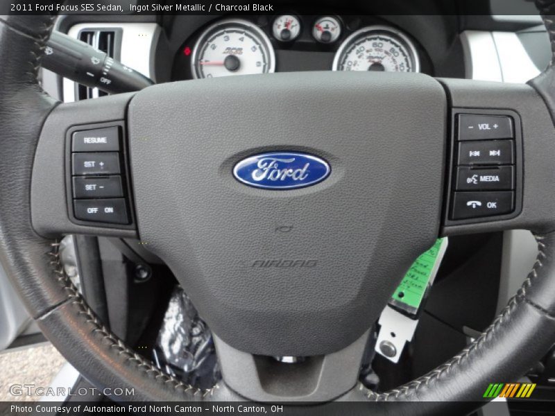 Ingot Silver Metallic / Charcoal Black 2011 Ford Focus SES Sedan