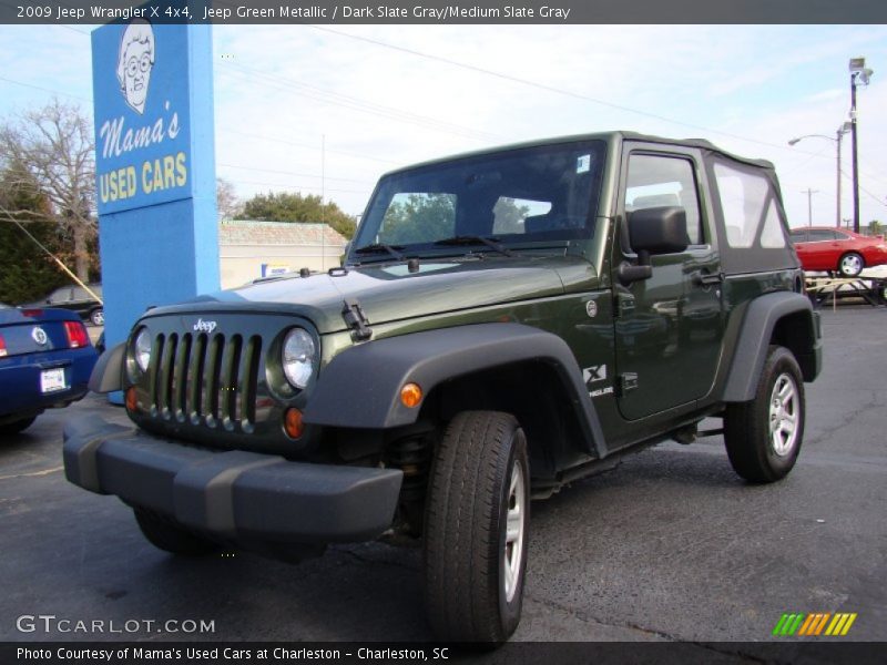 Jeep Green Metallic / Dark Slate Gray/Medium Slate Gray 2009 Jeep Wrangler X 4x4