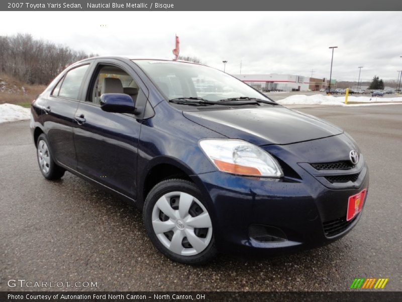 Nautical Blue Metallic / Bisque 2007 Toyota Yaris Sedan