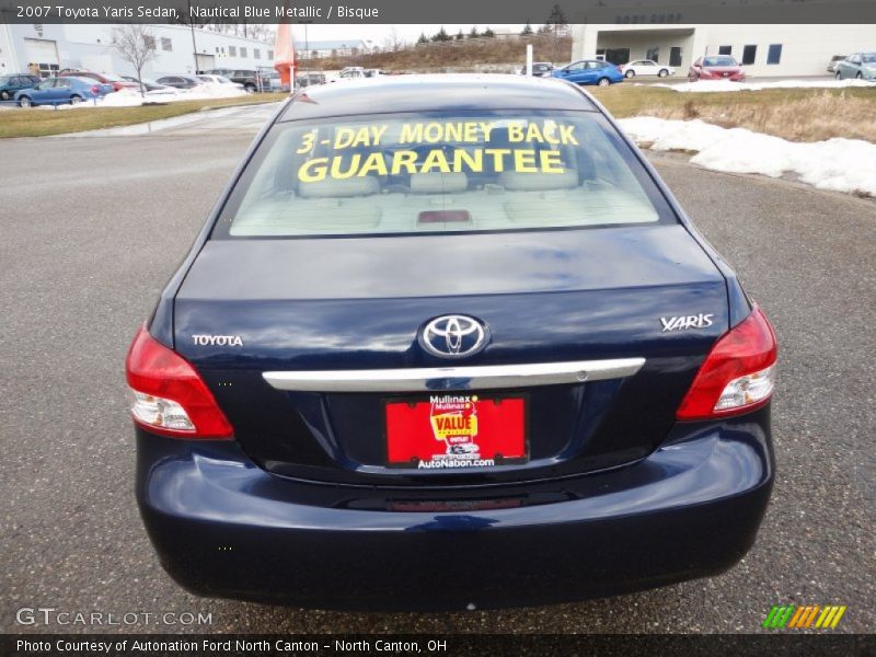 Nautical Blue Metallic / Bisque 2007 Toyota Yaris Sedan