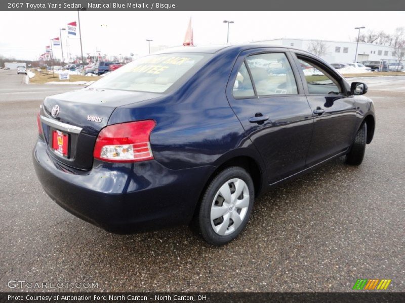 Nautical Blue Metallic / Bisque 2007 Toyota Yaris Sedan