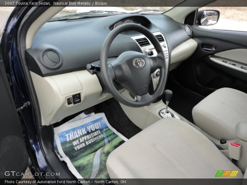 Nautical Blue Metallic / Bisque 2007 Toyota Yaris Sedan