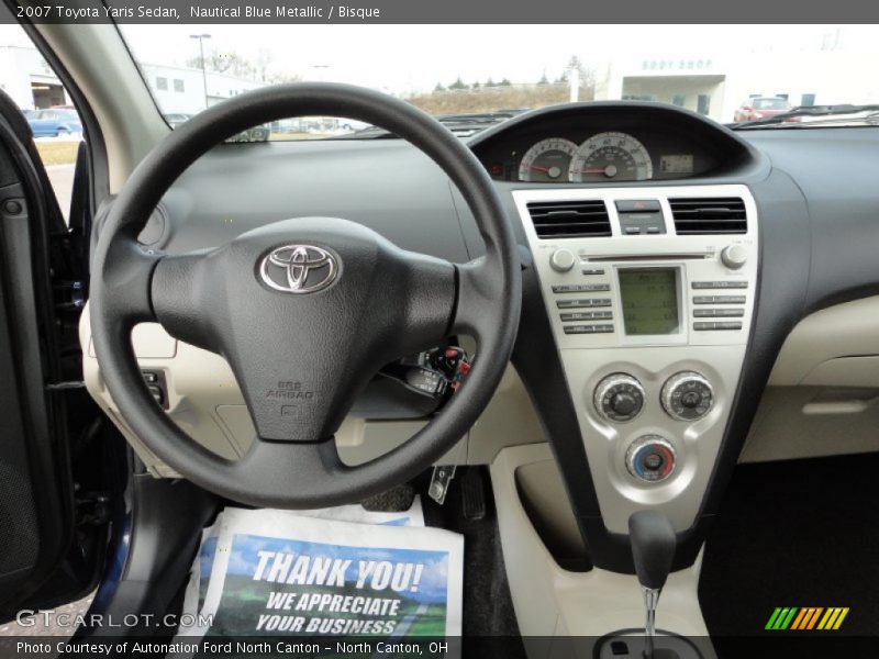 Nautical Blue Metallic / Bisque 2007 Toyota Yaris Sedan