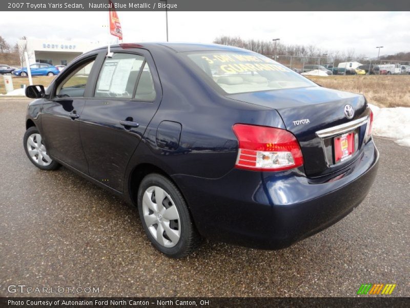 Nautical Blue Metallic / Bisque 2007 Toyota Yaris Sedan