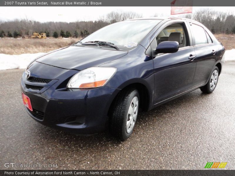 Nautical Blue Metallic / Bisque 2007 Toyota Yaris Sedan