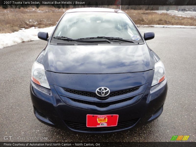 Nautical Blue Metallic / Bisque 2007 Toyota Yaris Sedan