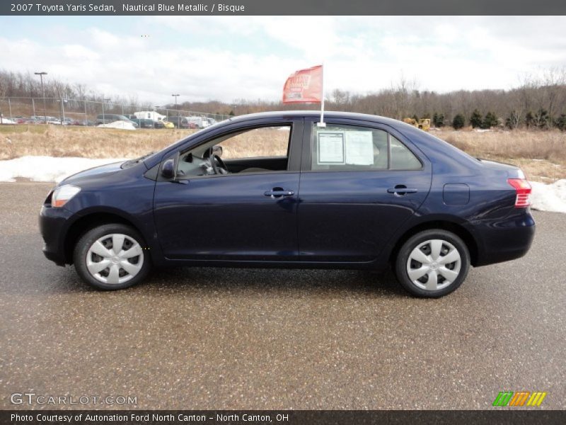 Nautical Blue Metallic / Bisque 2007 Toyota Yaris Sedan
