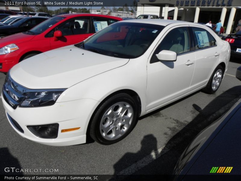White Suede / Medium Light Stone 2011 Ford Fusion SE