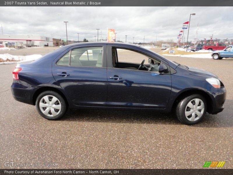 Nautical Blue Metallic / Bisque 2007 Toyota Yaris Sedan