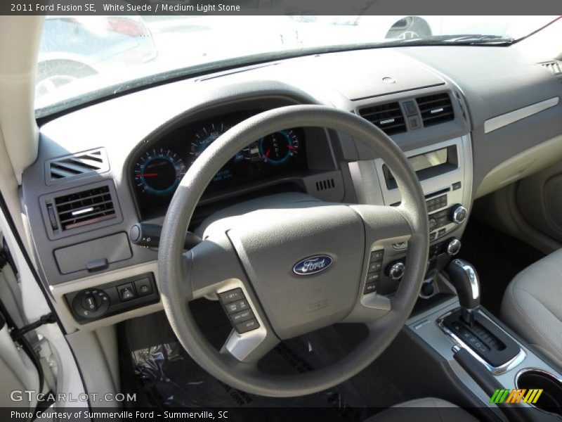 White Suede / Medium Light Stone 2011 Ford Fusion SE