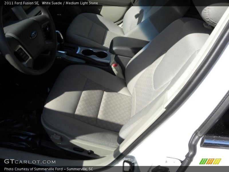 White Suede / Medium Light Stone 2011 Ford Fusion SE